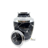 Black and white Marble cremation urn for the ashes - Urns for Human Ash - Urn for Ashes Male - Urn - Decorative Urns - Burial Urn - Urns - teardropurns.com