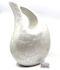 Extra Large / Adult White Tardrop Cremation Urn - Adult urns for Human Ashes Men - Urn - Urns - Cremation Urn By Keepsake Company