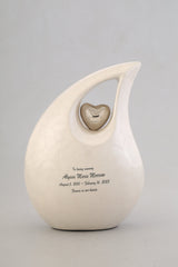 Extra Large / Adult Pearl White Cremation Urns for Ashes Adult Male - Adult Urn - Funeral Urn - Urn - Urns for Human Ashes Keepsake C