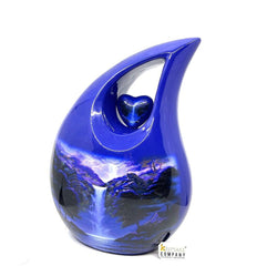 Extra Large / Adult Blue Cremation Urns for Ashes - Adult Urn - Funeral Urn - Urns for Human Ashes - Personalized urn - Memorial Urn