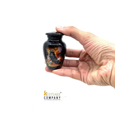 Small Urns for Ashes - Majestic Eagle Flight Design, Black Keepsake Urn, Perfect Memorial Gift for Loved Ones- Mini Urns for Human Ashes