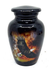Small Urns for Ashes - Majestic Eagle Flight Design, Black Keepsake Urn, Perfect Memorial Gift for Loved Ones- Mini Urns for Human Ashes