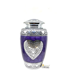 Customizable Dark Purple Adult cremation Urn for Ashes - Urns for Human Ashes with Heart - Urn - Urn - Funeral Urn from Keepsake Company