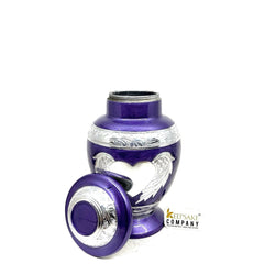Purple Medium Cremation Urns for Human Ashes - Urn - Urns for Ashes - Urns for Human Ashes - Memorial Urn (6 Inches/ 15 centimeters)