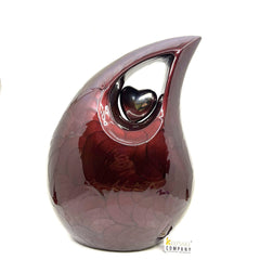 Extra Large / Adult Maroon Cremation Urns for Ashes - Adult Urn - Funeral Urn - Urn - Urns for Human Ashes Keepsake -Memorial Urn