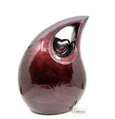 Extra Large / Adult Maroon Cremation Urns for Ashes - Adult Urn - Funeral Urn - Urn - Urns for Human Ashes Keepsake -Memorial Urn