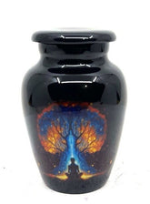 Small Urns for Ashes - Tree of Life Black U, Black Keepsake Urn, Perfect Memorial Gift for Loved Ones- Mini Urns for Human Ashes