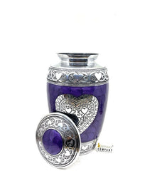 Customizable Dark Purple Adult cremation Urn for Ashes - Urns for Human Ashes with Heart - Urn - Urn - Funeral Urn from Keepsake Company