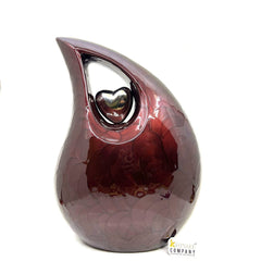 Extra Large / Adult Maroon Cremation Urns for Ashes - Adult Urn - Funeral Urn - Urn - Urns for Human Ashes Keepsake -Memorial Urn
