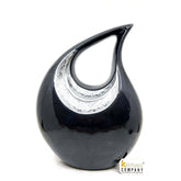 Premium Black Enamel Teardrop Urn for Ashes Adult male - Urn - urns for human ashes adult female - Urns - Cremation Urns for Adult Ashes