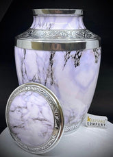 White Marble Cremation urn - Funeral Urn for Human Ash - Urn for Ashes Male - Urn - Decorative Urns - Burial Urn - Urns - Erns - Ern