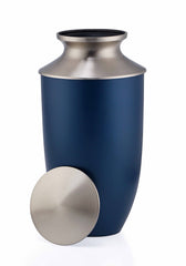 Elegant / Unique Blue Adult Brass Urn / Funeral Urn / Urn for Ashes / Memorial Urn / Ash Urn / Personalized Urn / Custom Urn for Ashes