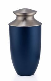 Elegant / Unique Blue Adult Brass Urn / Funeral Urn / Urn for Ashes / Memorial Urn / Ash Urn / Personalized Urn / Custom Urn for Ashes