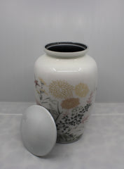 White butterfly flowers Adult Urn - Cremation Urns for Adult Ashes - Urns for Ashes Adult Male - Urn - Urns for Human Ashes - Decorative Urn