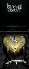 Keepsake Company's Heart Shaped mini Urns with floral engraving for Human Ashes - Perfect for Adults & Infants