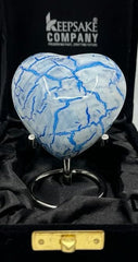 Keepsake Company's HOT Heart Shaped Urn in cloud Design with for Human Ashes - Perfect for Adults & Infants