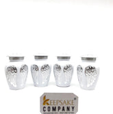 Mini Urn/ Keepsake in Angel Wings set of 4 perfect for Adults, Kids and infants from Keepsake Company