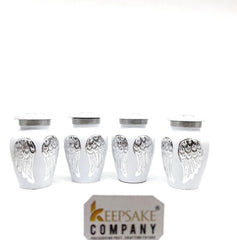Mini Urn/ Keepsake in Angel Wings set of 4 perfect for Adults, Kids and infants from Keepsake Company