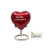 Personalized / Engravable Red Heart Urn / Small Urns for Human Ashes / Mini Urns for Human Ashes / Ashes Container from Keepsake Company