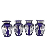 Purple Small Urns for Human Ashes - Mini Urns for Human Ashes - Keepsake Urns for Human Ashes - Mini Urn - Mini Keepsake Urns ( Set of 4)