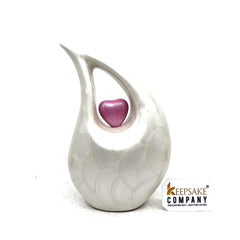 White Pink Pearl Pet Urn - Pet Urns for Dogs Ashes - Dog Urn - Dog Urns for Ashes - Urns for Dogs - Urn for Dog Ashes - Cat Urn for Ashes