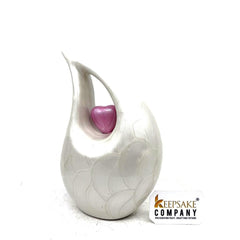 White Pink Pearl Pet Urn - Pet Urns for Dogs Ashes - Dog Urn - Dog Urns for Ashes - Urns for Dogs - Urn for Dog Ashes - Cat Urn for Ashes