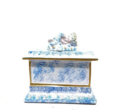 Blue Baby Urns for Ashes - Baby Urn - Small Urns for Human Ashes - Small Urns Baby Girl - Baby Urn Girl - Cremation Urn - Keepsake Urn