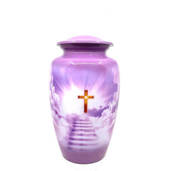 Purple Divine Cross Cremation Urns for Ashes Adult Male - Urns for Ashes Adult Female - Urn - Urns - Cremation Urn from Keepsake Company