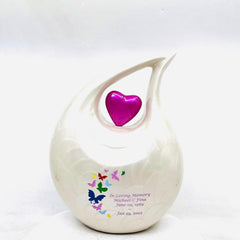 White Pink Cremation Urns for Ashes Adult Male - Urns for Ashes Adult Female - Urn - Urns - Cremation Urn - Keepsake Urn - Funeral Urn