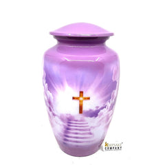 Purple Divine Cross Cremation Urns for Ashes Adult Male - Urns for Ashes Adult Female - Urn - Urns - Cremation Urn from Keepsake Company