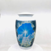 White Divine Cross Cremation Urns for Ashes Adult Male - Urns for Ashes Adult Female - Urn - Urns - Cremation Urn from Keepsake Company