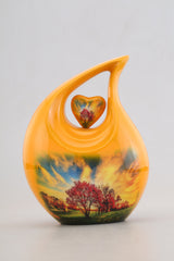 Vibrant Yellow Cremation Urns for Ashes Adult Male - Urns for Ashes Adult Female - Urn - Urns - Cremation Urn from Keepsake Company ern