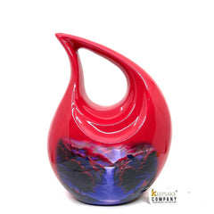 Red Blue Teardrop Cremation Urns for Ashes Adult Male - Urns for Ashes Adult Female - Urn - Urns - Cremation Urn from Keepsake Company