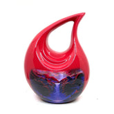 Red Blue Teardrop Cremation Urns for Ashes Adult Male - Urns for Ashes Adult Female - Urn - Urns - Cremation Urn from Keepsake Company