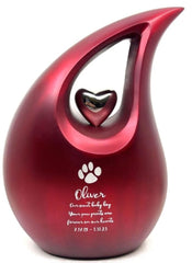 Red Pet Urn - Pet Urns for Dogs Ashes - Dog Urn - Dog Urns for Ashes - Urns for Dogs - Urn for Dog Ashes - Cat Urn for Ashes from Keepsake