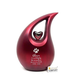 Red Pet Urn - Pet Urns for Dogs Ashes - Dog Urn - Dog Urns for Ashes - Urns for Dogs - Urn for Dog Ashes - Cat Urn for Ashes from Keepsake