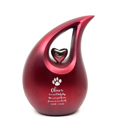 Red Pet Urn - Pet Urns for Dogs Ashes - Dog Urn - Dog Urns for Ashes - Urns for Dogs - Urn for Dog Ashes - Cat Urn for Ashes from Keepsake