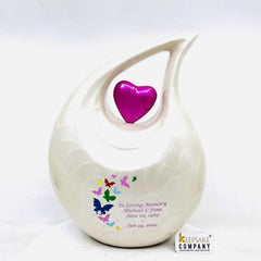 White Pink Cremation Urns for Ashes Adult Male - Urns for Ashes Adult Female - Urn - Urns - Cremation Urn - Keepsake Urn - Funeral Urn