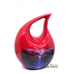 Red Blue Teardrop Cremation Urns for Ashes Adult Male - Urns for Ashes Adult Female - Urn - Urns - Cremation Urn from Keepsake Company