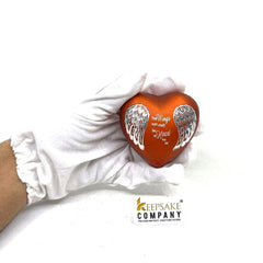 Orange Small Urns for Human Ashes - Mini Urns for Human Ashes - Urns - Urn - Ashes Urn - Keepsake Urns for Human Ashes - Urn for Human Ashes