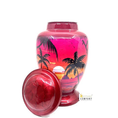 Red Adult cremation Urn for Ashes - Urns for Human Ashes - Urn - Funeral Urn - Cremation Urns Adult Ashes, Ashes Keepsake, Decorative Urns