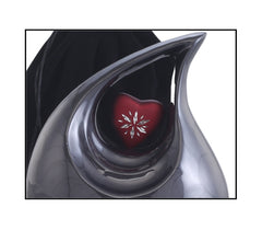 Black Pearl Enamel Teardrop Adult Cremation Urn with Engraved Red Heart For Ashes / Cremation Urns for Ashes adult by keepsake company