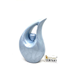 Light Blue Cremation Urn - Urns for Adult Ashes - Medium Urn - Decorative Urns - Medium Urns for Human Ashes (6 Inches only) Memorial Urn