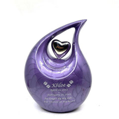 Purple Silver Pet Urn - Pet Urns for Dogs Ashes - Dog Urn - Dog Urns for Ashes - Urn for Dog Ashes - Cat Urn for Ashes -Memorial Urn