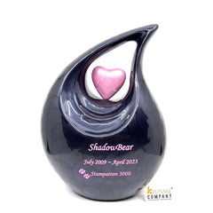 Black Pink Pet Urn - Pet Urns for Dogs Ashes - Dog Urn - Dog Urns for Ashes - Urn for Dog Ashes - Cat Urn for Ashes -Memorial urn