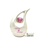 White Pink Pearl Pet Urn - Pet Urns for Dogs Ashes - Dog Urn - Dog Urns for Ashes - Urns for Dogs - Urn for Dog Ashes - Cat Urn for Ashes