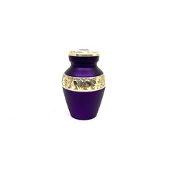 Purple Golden Small Urns for Human Ashes - Mini Urns for Human Ashes - Keepsake Urns for Human Ashes - Small Urn - Small Urns for Ashes