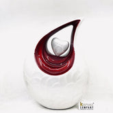 White Pearl Teardrop Cremation Urns for Adult Ashes - Urn - Urns for Ashes Adult Male - Urns for Human Ashes - Cremation Urn - Funeral Urn