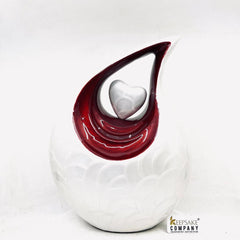 White Pearl Teardrop Cremation Urns for Adult Ashes - Urn - Urns for Ashes Adult Male - Urns for Human Ashes - Cremation Urn - Funeral Urn