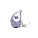 Lavender Teardrop Mini Cremation Urn Purple Heart - Small Urn For Ashes - Miniature Urn For Ashes - Keepsake Memorial Urn from Keepsake Co